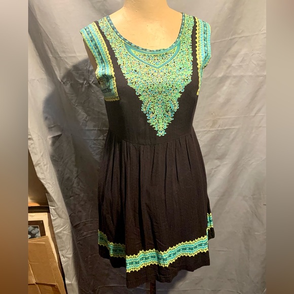Free People Dress Black Filigree Paint Medium - Picture 8 of 10